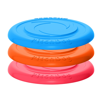 Игровая тарелка для апортировки розовая PitchDog, 24 см