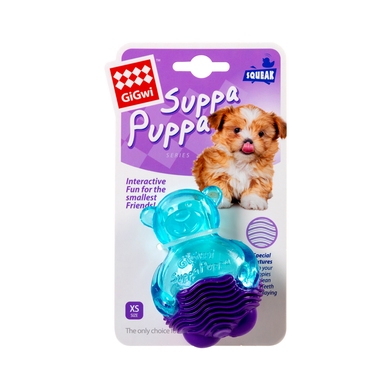 Іграшка для собак Ведмедик з пищалкою GiGwi Suppa Puppa