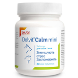 Vitamins to reduce stress and calm small breed dogs and cats Dolfos Dolvit Calm mini, 40 tablets