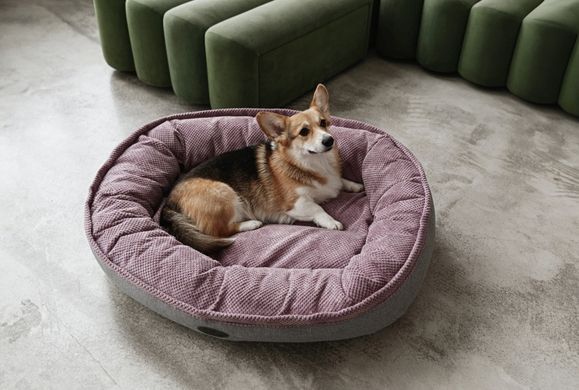 Овальний лежак Donut Soft Touch Pink