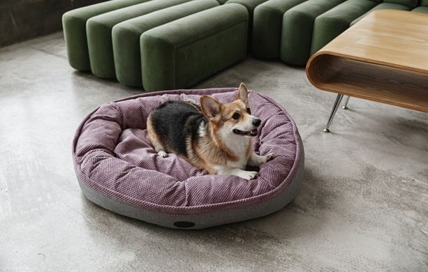Овальний лежак Donut Soft Touch Pink