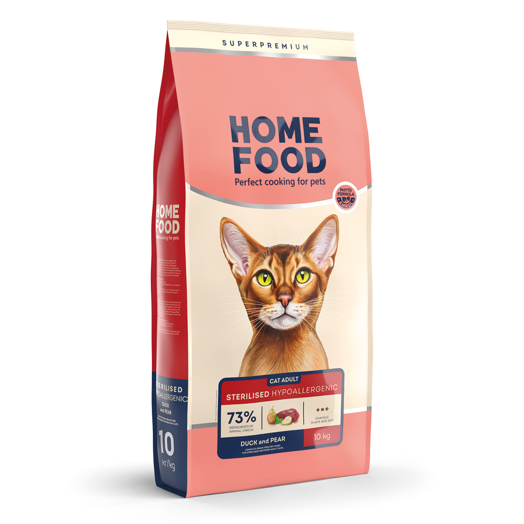 HOME FOOD Утка и груша для стерилизованных котов