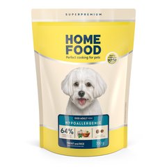 Complete hypoallergenic dry food for small breed adult dogs Trout and Rice 700 g