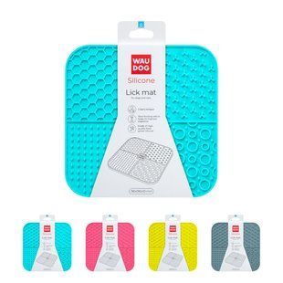 WAUDOG Silicone - килимок для злизування 190х190х10 мм, блакитний