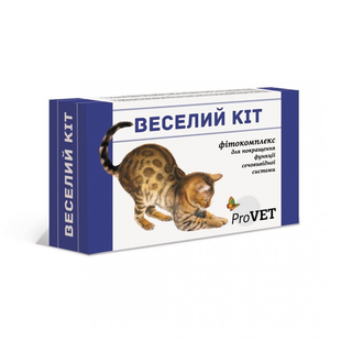 Фитокомплекс ProVET "Веселый кот" для кошек, для улучшения функции мочевыводящей системы, 20 мл