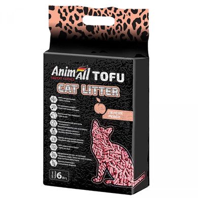 Соевый наполнитель AnimAll Tofu Peach с ароматом персика, 6 л