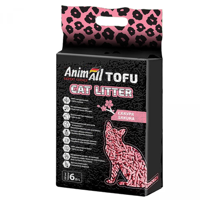 Соевый наполнитель AnimAll Tofu Saсura с ароматом сакуры, 6 л