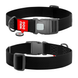 WAUDOG Waterproof dog collar with QR passport, plastic fastener, black, size XXL