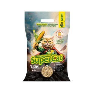 Super Cat &mdash; кукурудзяний комкуючий наповнювач, 5 л (2.5 кг)