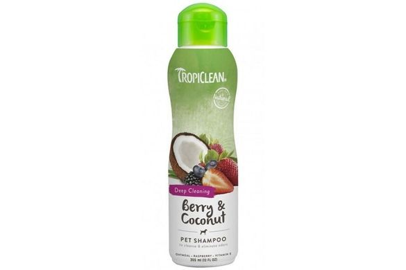 Tropiclean Berry & Coconut - шампунь с кокосом и ягодами для собак и кошек 355 мл