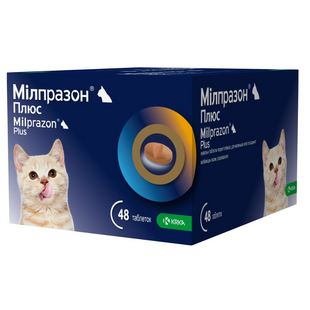 Milprazon Plus - антигельминтные жевательные таблетки для котов и котят весом до 2 кг, 1 таблетка