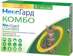 Капли против паразитов для кошек NexGard Combo L (2.5 - 7 кг), 1 аппликатор