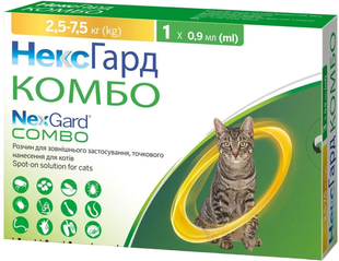 Краплі проти паразитів для котів NexGard Combo L (2.5-7 кг), 1 аплікатор