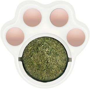 Toy-treat with catnip for cats "Paw" white