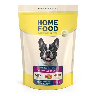 Гіпоалергенний сухий корм HOME FOOD для собак Телятина з овочами та духмяними травами