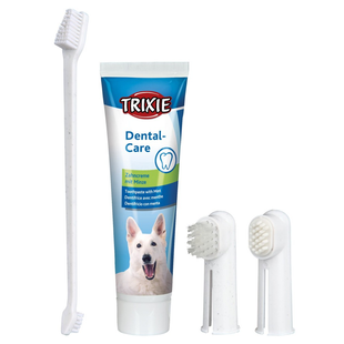 Зубна паста Trixie для собак зі щітками, 100 г