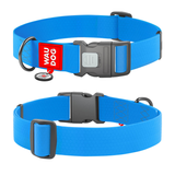Ошейник для собак водостойкий WAUDOG Waterproof с QR паспортом, пластиковый фастекс, голубой, размер XXL