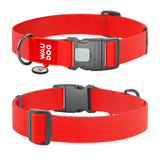 Ошейник для собак водостойкий WAUDOG Waterproof с QR паспортом, пластиковый фастекс, красный, размер XXL