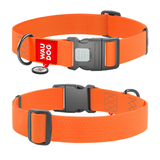 Ошейник для собак водостойкий WAUDOG Waterproof с QR паспортом, пластиковый фастекс, оранжевый, размер XXL