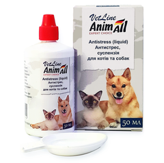 Суспензія AnimAll VetLine Antistress Антистрес для собак і котів, 50 мл