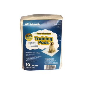 All-Absorb Basic Training Pads &mdash; пелюшки тренувальні для собак і цуценят 56х56 см, 10 шт