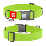 WAUDOG Waterproof dog collar with QR passport, plastic fastener, green, size XXL