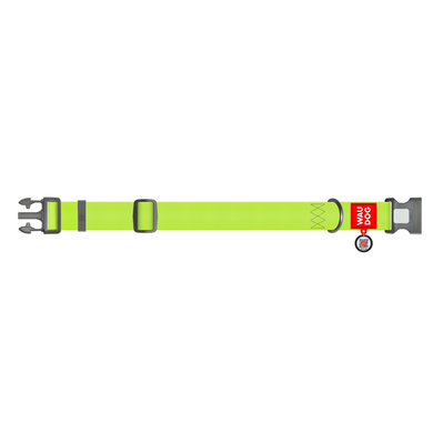 WAUDOG Waterproof dog collar with QR passport, plastic fastener, green, size XXL
