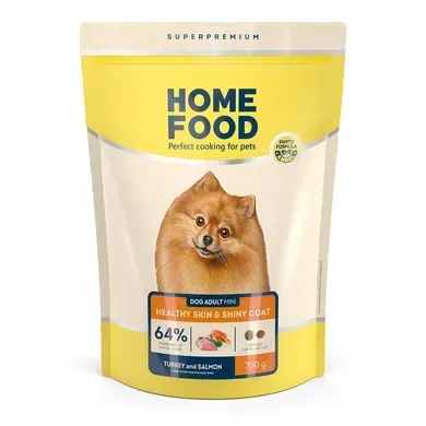 Сухий корм HOME FOOD для дорослих собак малих порід Індичка та лосось