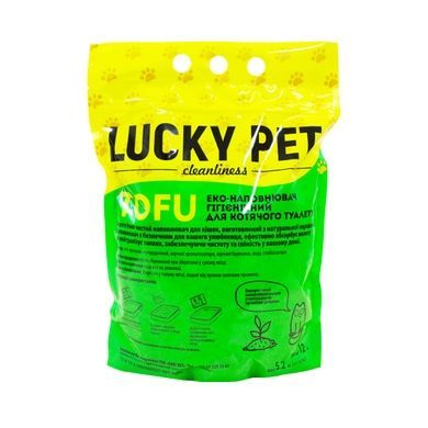 Lucky Pet Tofu Green Tea &mdash; soy litter with green tea scent, 12 L (5 kg)