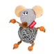 Игрушка для кошек Мышка с колокольчиком GiGwi Catch&Scratch, текстиль, веревка, ротанг, 8 см