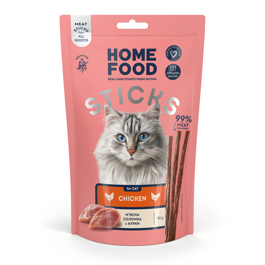 HOME FOOD meat stick treats with chicken