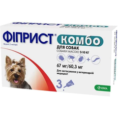 Капли KRKA Фиприст Комбо от блох и клещей для собак весом 2 - 10 кг