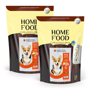 Комплект сухих кормів здорова шкіра та блиск шерсті для дорослих собак середніх порід “Індичка та лосось” Healthy Skin And Shiny Coat (1.6 кг х 2)