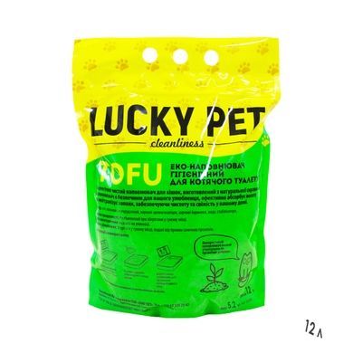 Lucky Pet Tofu Lavanda &mdash; соевый наполнитель с ароматом лаванды, 12 л (5 кг)