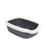 Природа Comfort M - туалет с высокими бортами для кошек серый 41 х 30 х 13,5 см
