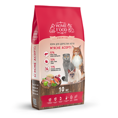 Сухой корм для взрослых котов «Мясное ассорти» Универсальный 10 кг