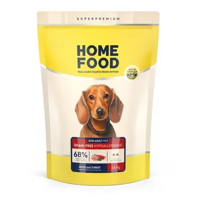 Корм HOME FOOD Утка и индейка для собак малых пород