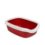 Природа Comfort M - туалет з високими бортами для котів бордовий 41 х 30 х 13,5 см