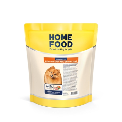 Complete dry food Healthy skin and shiny coat for small breed adult dogs Turkey and Salmon, 300 g