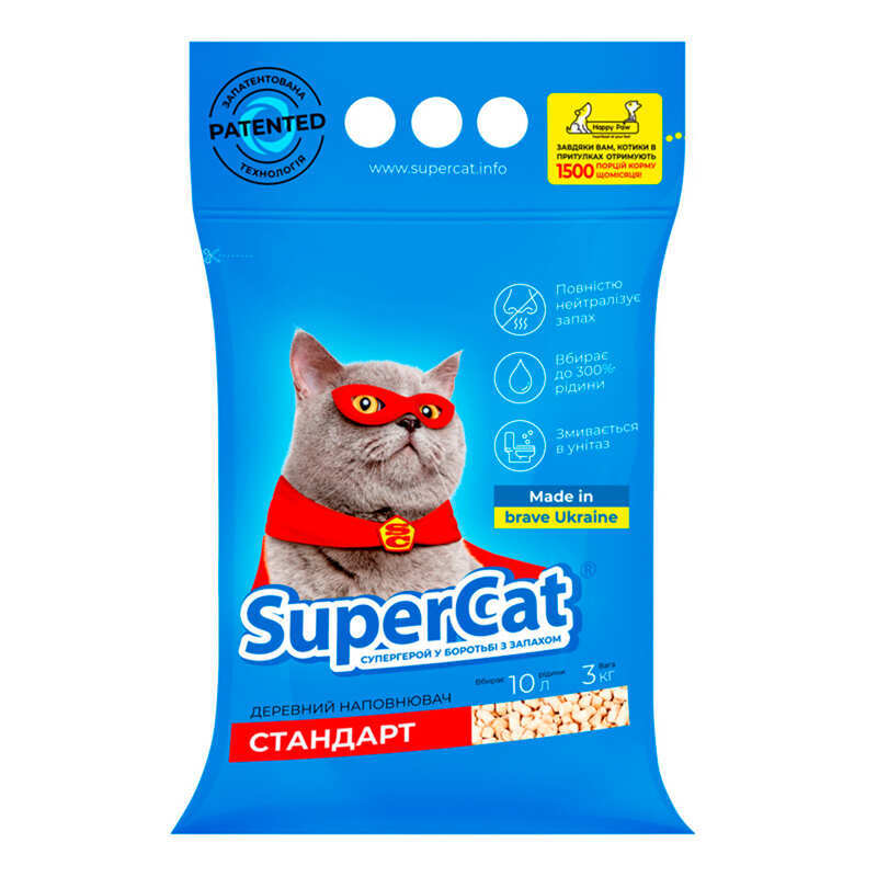 Деревний наповнювач Super Cat Standard