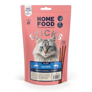 Treats for cats HOME FOOD Meat sticks Salmon, 40 g