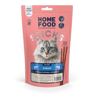 Treats for cats HOME FOOD Meat sticks Shrimp, 40 g