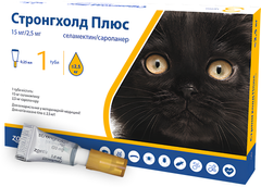 Протипаразитарні краплі Stronghold PLUS Zoetis для котів до 2.5 кг, 1 піпетка
