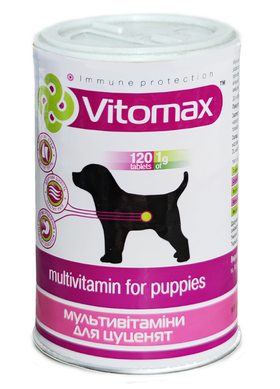 Мультивітамін Vitomax для цуценят всіх порід (120 табл)