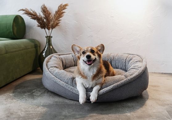 Donut Fur Gray NEW Oval Bed