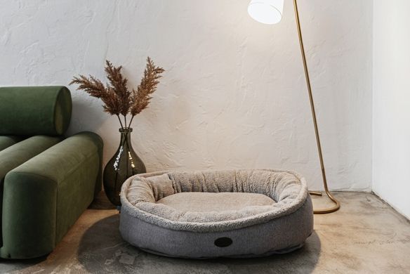 Donut Fur Gray NEW Oval Bed