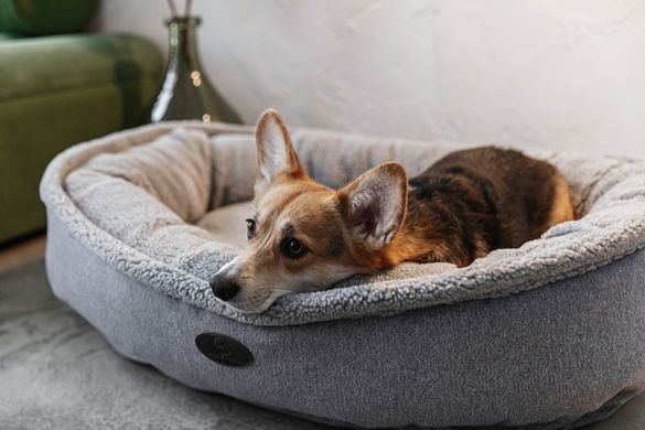 Donut Fur Gray NEW Oval Bed
