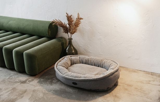 Donut Fur Gray NEW Oval Bed