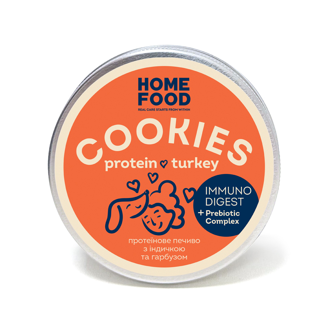 HOME FOOD Protein cookies with turkey and pumpkin for dogs