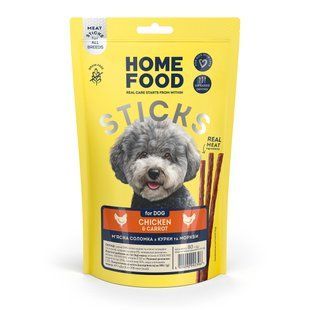 Treats for dogs HOME FOOD Meat sticks Chicken and carrot, 80 g
